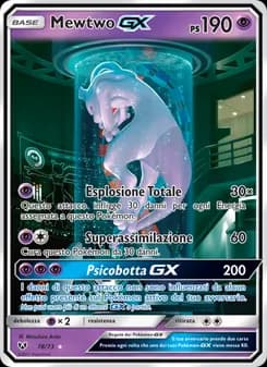 Mewtwo GX card in Italian