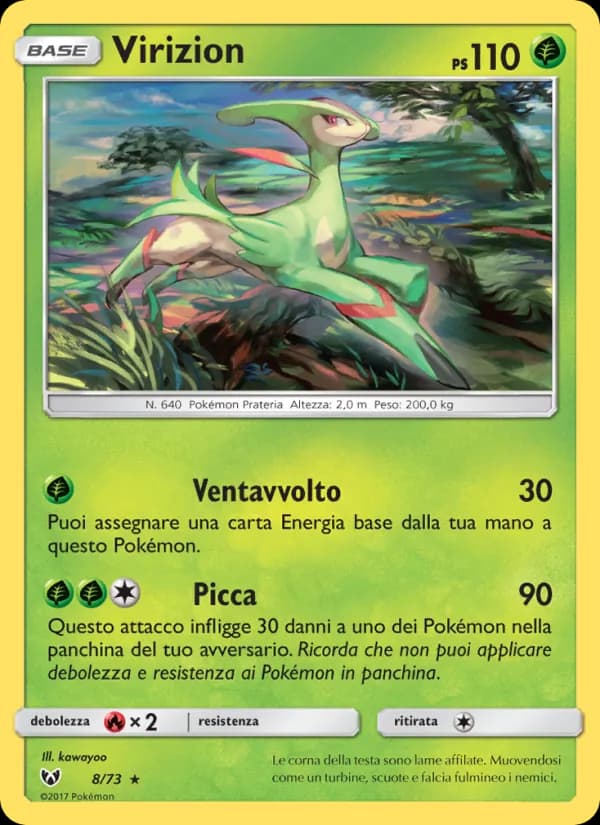 Virizion card in Italian