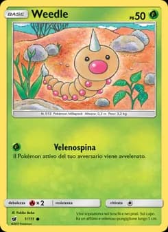 Weedle card in Italian