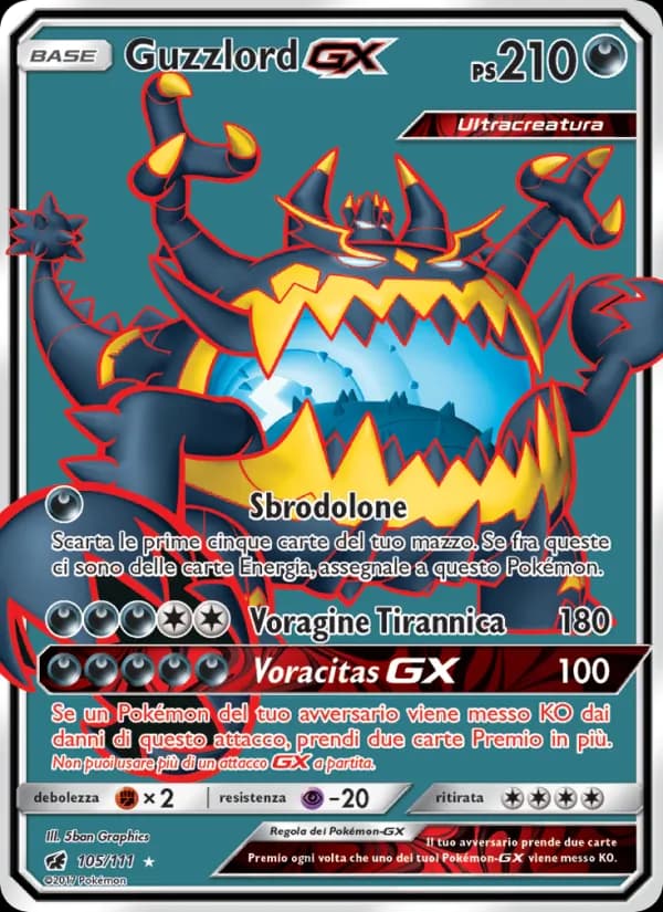 Guzzlord GX card in Italian