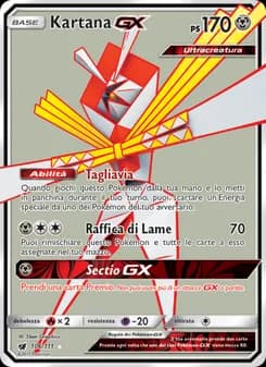 Kartana GX card in Italian