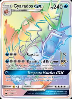 Gyarados GX card in Italian