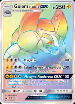 Golem di Alola GX card in Italian
