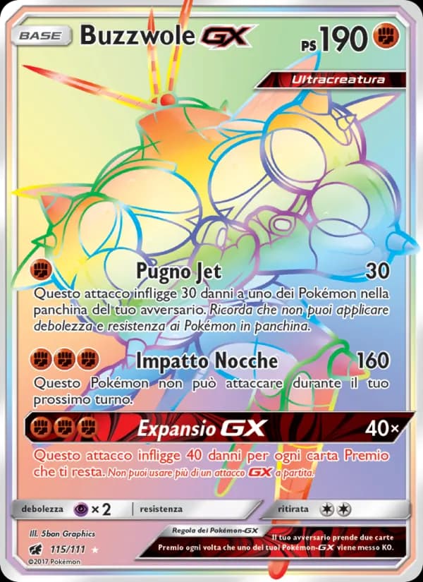 Buzzwole GX card in Italian