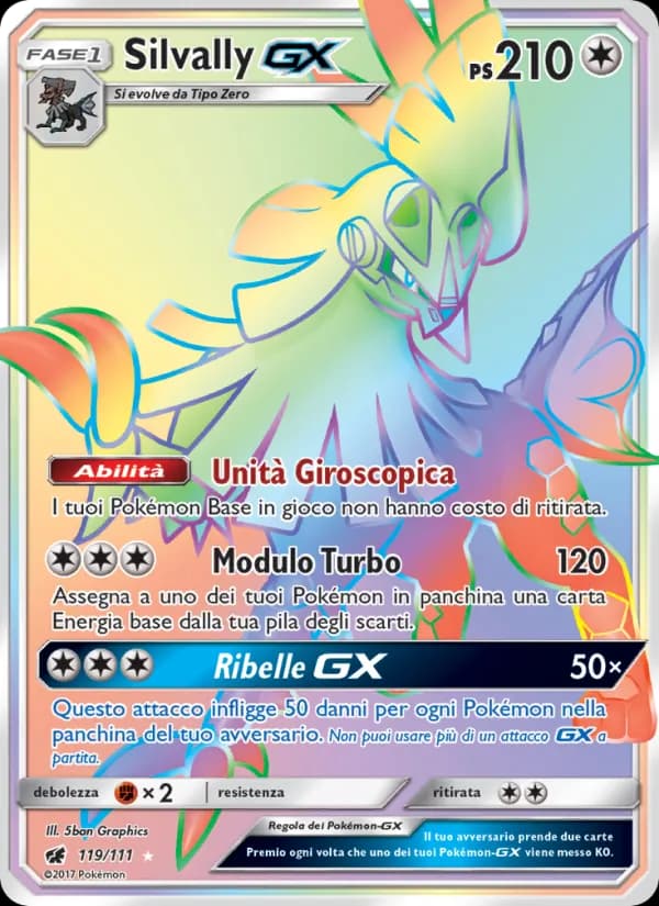 Silvally GX card in Italian
