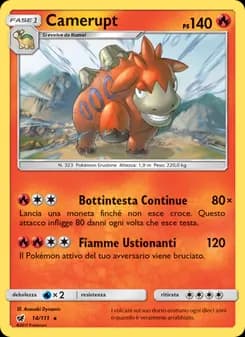 Camerupt card in Italian