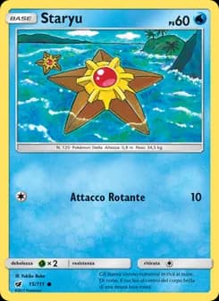 Staryu card in Italian