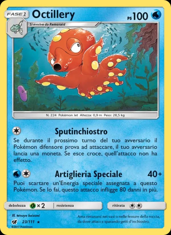 Octillery card in Italian
