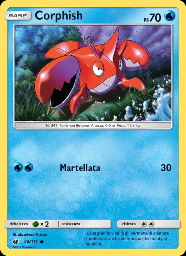 Corphish card in Italian