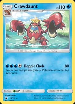 Crawdaunt card in Italian