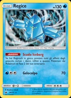 Regice card in Italian