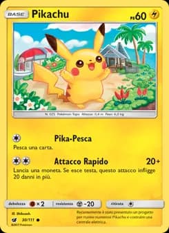 Pikachu card in Italian