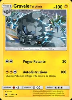 Graveler di Alola card in Italian