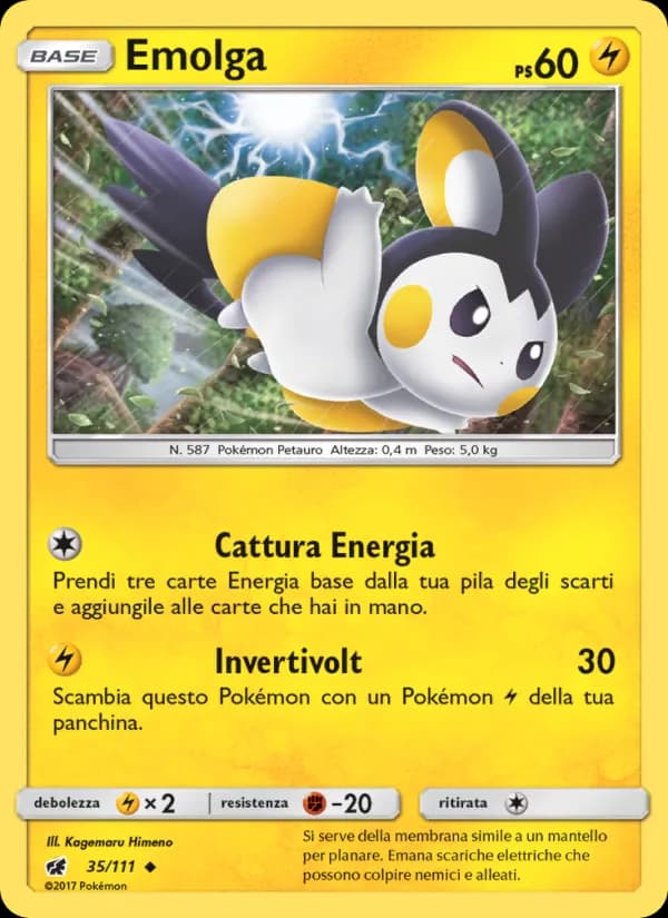 Emolga card in Italian