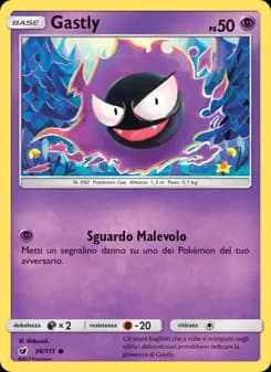 Gastly card in Italian