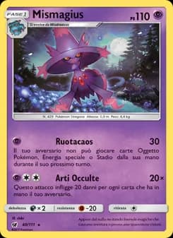 Mismagius card in Italian