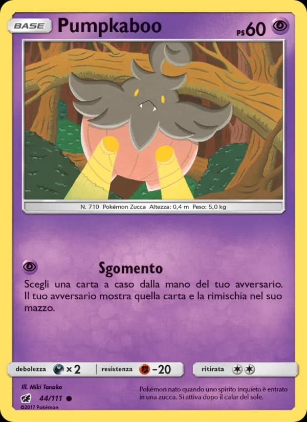 Pumpkaboo card in Italian