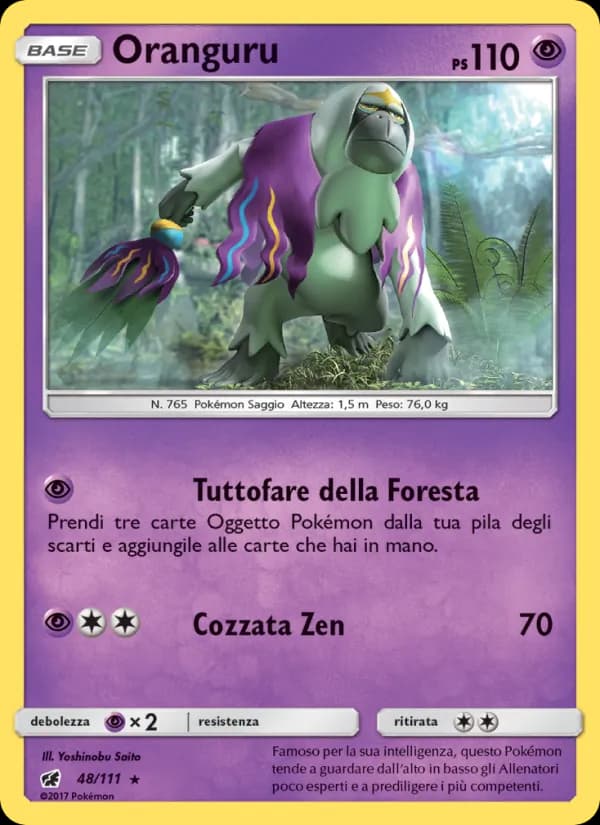 Oranguru card in Italian