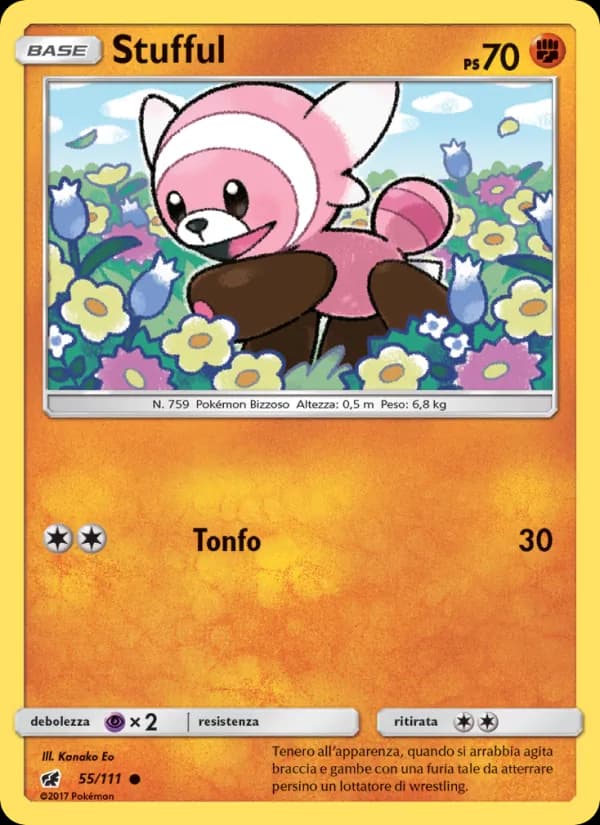 Stufful card in Italian