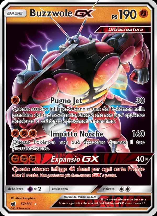 Buzzwole GX card in Italian