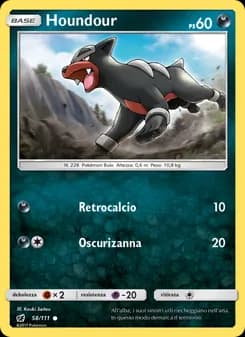 Houndour card in Italian