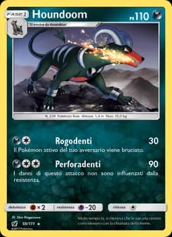 Houndoom card in Italian