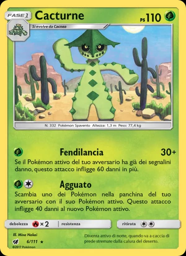 Cacturne card in Italian