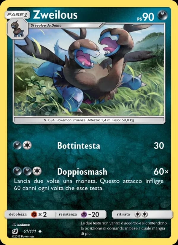 Zweilous card in Italian