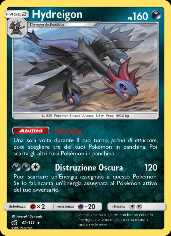 Hydreigon card in Italian