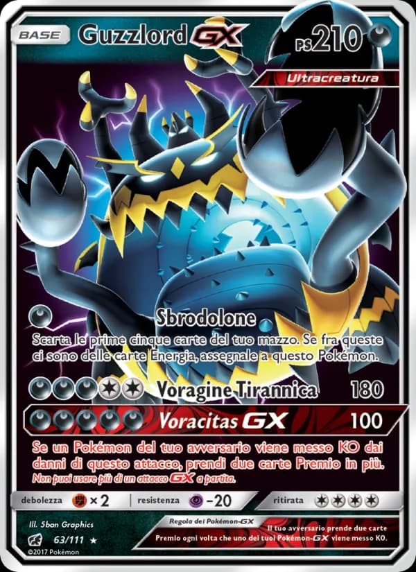 Guzzlord GX card in Italian