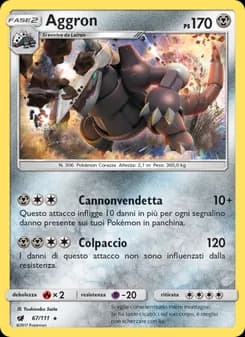 Aggron card in Italian