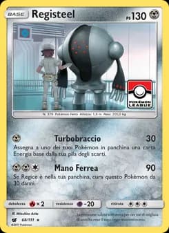 Registeel card in Italian