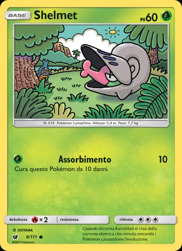 Shelmet card in Italian