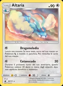 Altaria card in Italian
