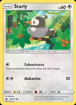 Starly card in Italian