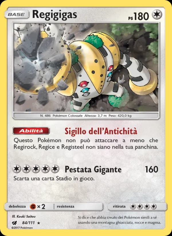 Regigigas card in Italian