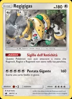 Regigigas card in Italian
