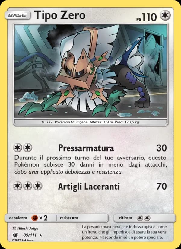 Tipo Zero card in Italian