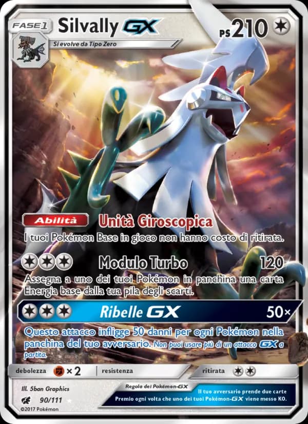 Silvally GX card in Italian