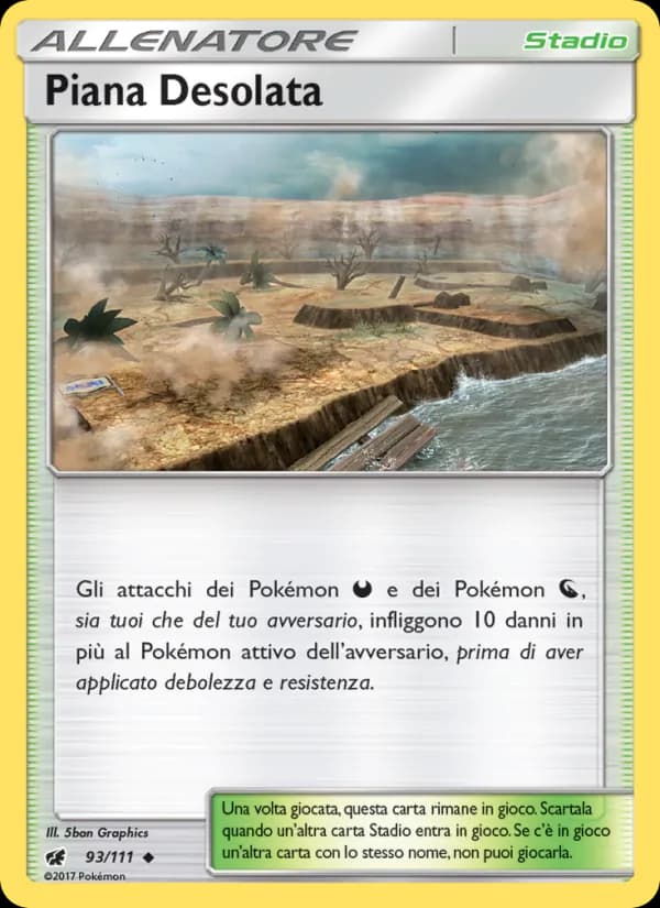 Piana Desolata card in Italian