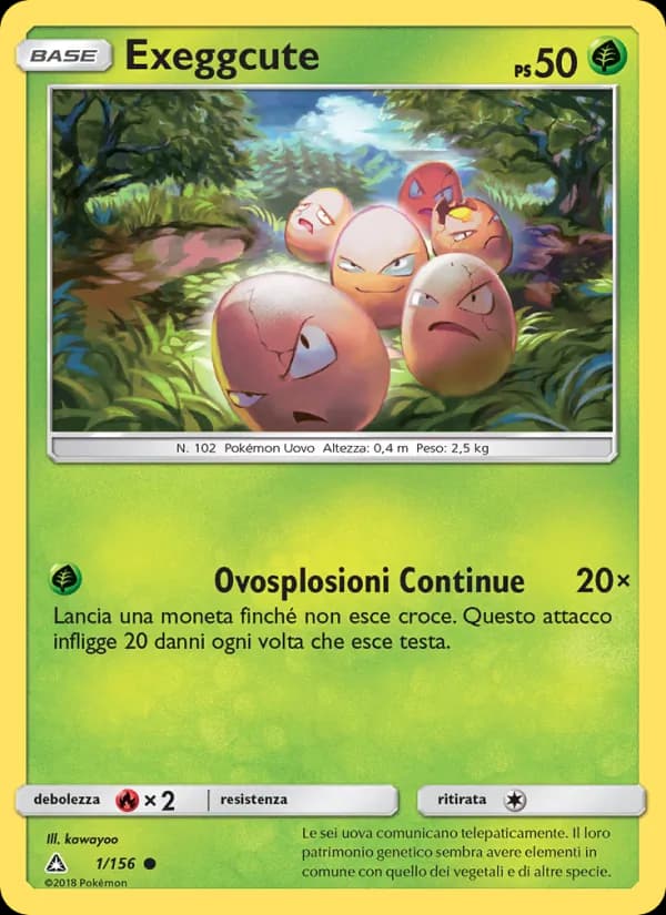 Exeggcute card in Italian
