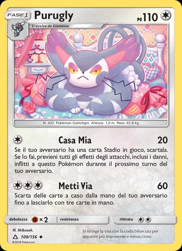 Purugly card in Italian