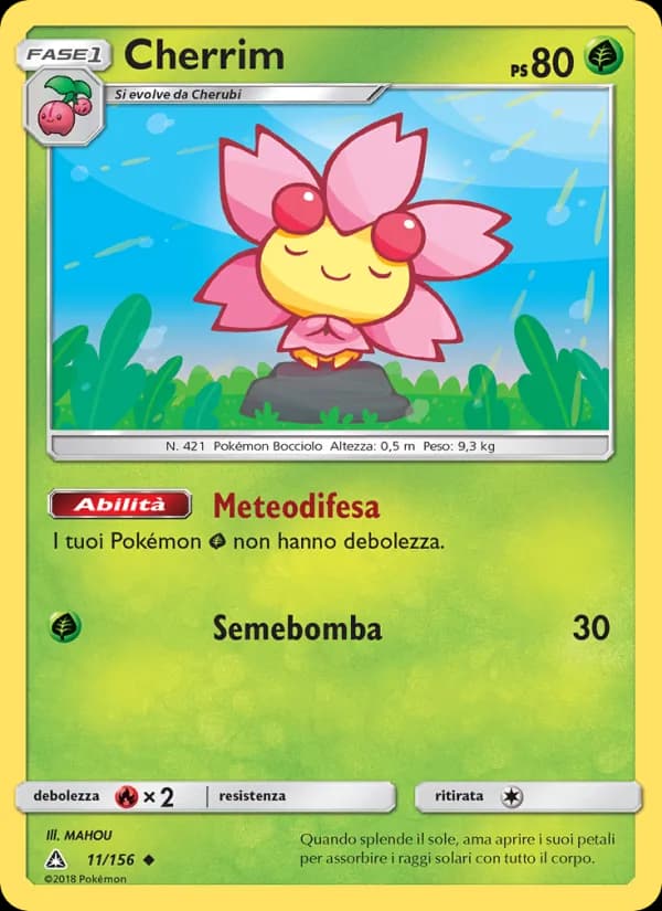 Cherrim card in Italian