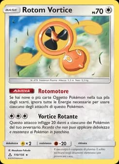 Rotom Vortice card in Italian