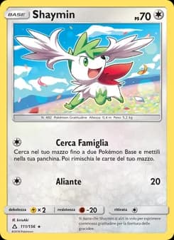 Shaymin card in Italian