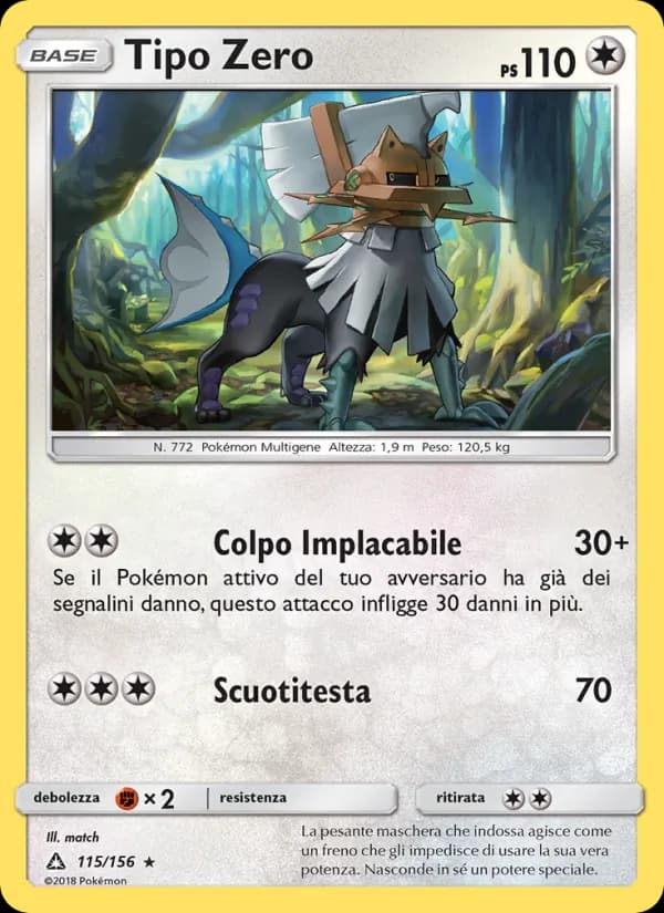 Tipo Zero card in Italian