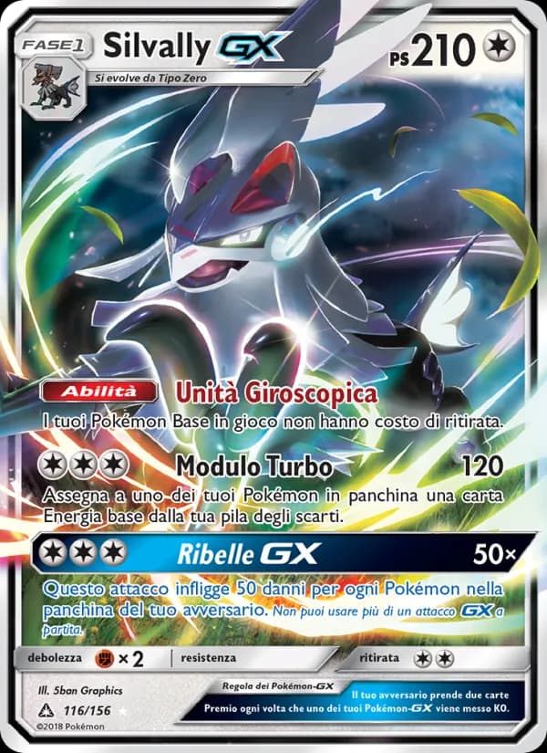 Silvally GX card in Italian