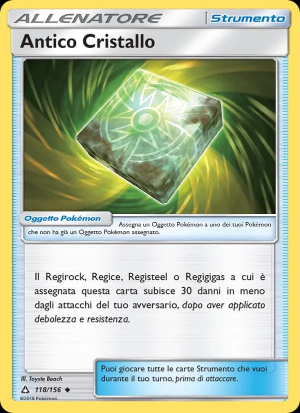 Antico Cristallo card in Italian