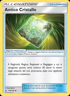 Antico Cristallo card in Italian