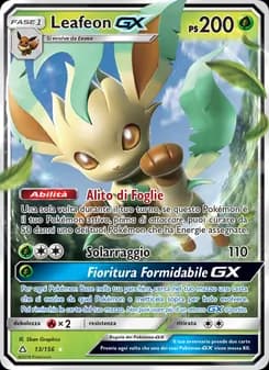 Leafeon GX card in Italian
